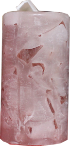 Würfelkerze - braun marmoriert / Höhe 9,00 cm